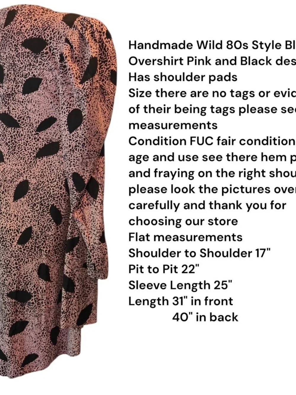 Vintage 80s M / L Pink Black Art Deco Long Sleeve Cardigan Lightweight